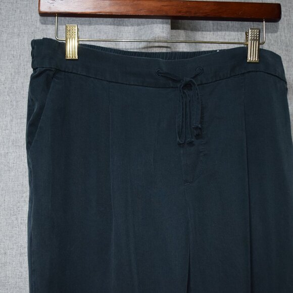 Banana Republic Navy Tencel Blend Drawstring Pants M - Picture 2 of 4